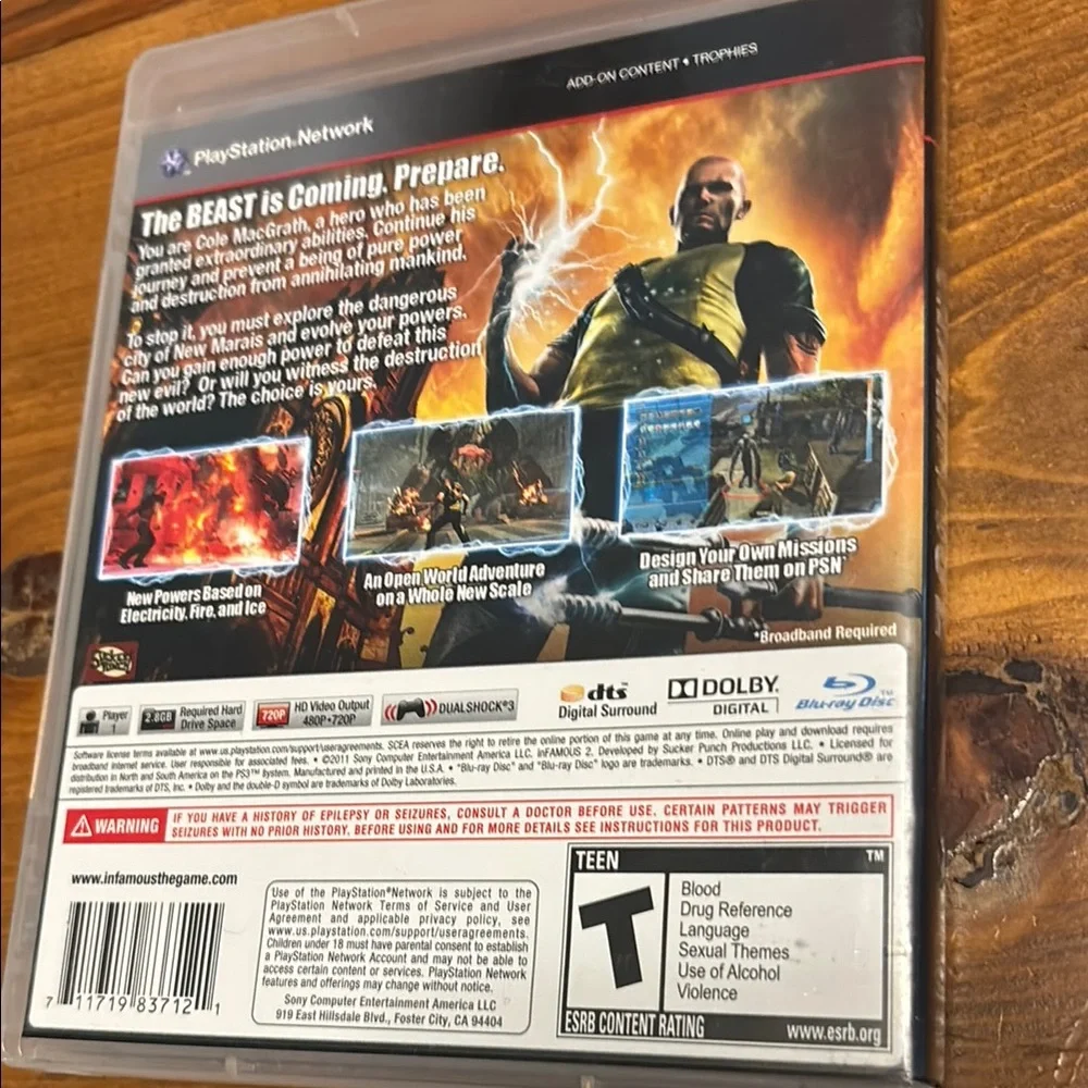 Sony PS3 inFamous 2 - Electrifying Action